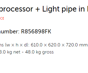 Barco light processor and light pipe in flight case for DP-1500 and DP-2000 refurbished R856898RFK