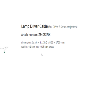 Barco lamp driver cable for (DP2K-E series projectors)